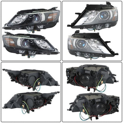 Left+Right Halogen Fit For 15-20 Chevrolet Impala Headlight Headlamps Pair Black