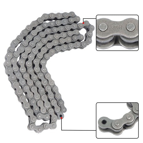 #80H Heavy Duty Roller Chain × 10 Feet With 1 Connector US