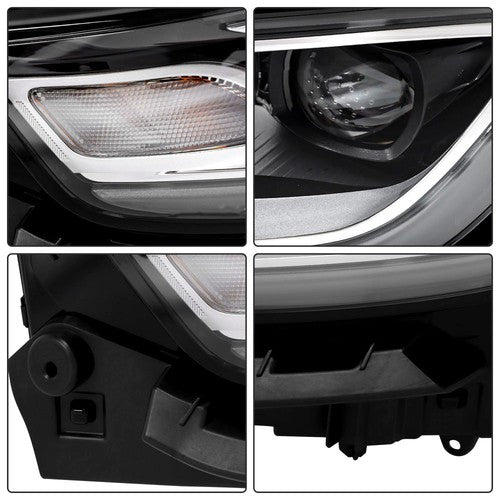 Headlights Replacement Fit For Chrysler Pacifica 2021-2023 LH+RH Clear Lens LED