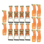 8 Set  E-Track Ratchet Straps 2" x15' 4400LB Tie Down USA