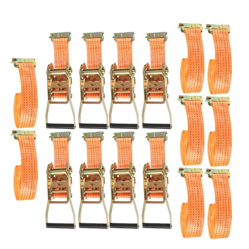 8 Set  E-Track Ratchet Straps 2" x15' 4400LB Tie Down USA