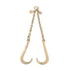 Working Load 7100lbs Double Limb Hook Chain 3/8in*2ft G80 Chain 15IN J Hooks