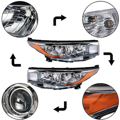 Driver&Passenger Halogen For 2014-2016 Toyota Highlander Tail Lights+Headlights