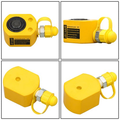 10Ton Hydraulic Ram Jack Multi-Section 1" Stroke Lifting Low Height Cylinder