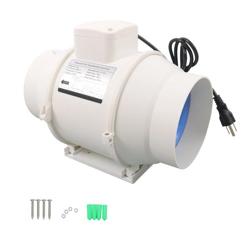 6 Inch Inline Duct Fan - 400 CFM Ventilation Exhaust Fan for Duct Vent Bathroom