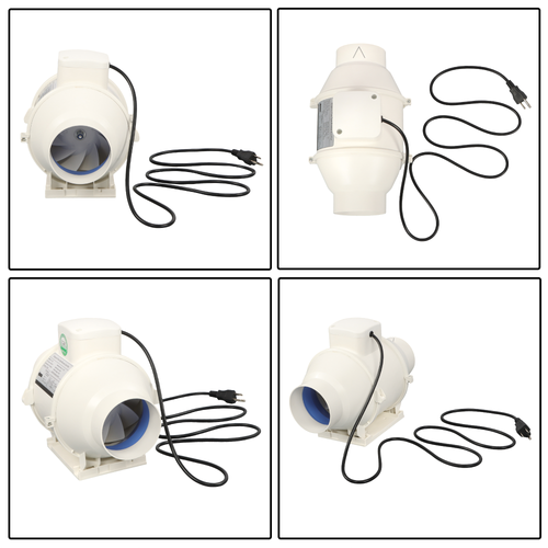 Inline Duct Fan 4 Inch 280 CFM Ventilation Exhaust Fan for Bathroom Grow Tent