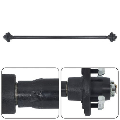 For trailers RVs trucks 4 lug-4' 57' Hub Face Trailer Axle w/ U-Bolt Kit 2000lbs