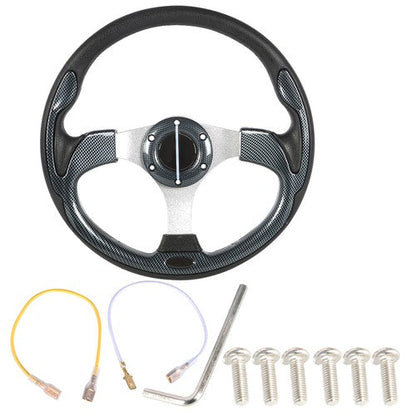 Fit For Yamaha EZGO Club Car Golf Cart 12.5 inch Carbon Fiber Steering Wheel New