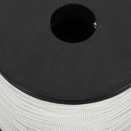 1/8 inch White Dacron Polyester Rope - 500 Foot Spool | Solid Braid