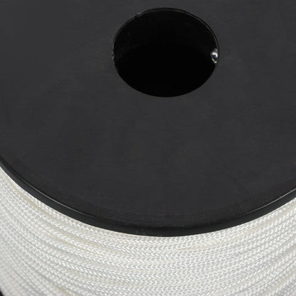 1/8 inch White Dacron Polyester Rope - 500 Foot Spool | Solid Braid