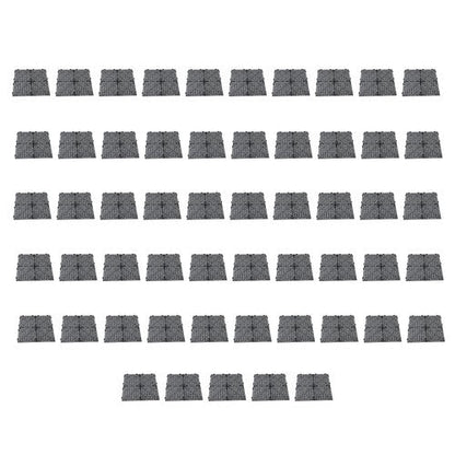 55PCS 12x12" Interlocking Drainage Floor Tiles Modular Interlocking Tile Black