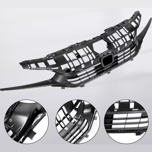 Upper Lower Grill W/Molding Fog Lights Set Fit For Honda Civic 20222-2023 Front