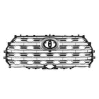 Front Upper Grille Brushed Satin Aluminum for Toyota Tundra 2022-2024 Platinum