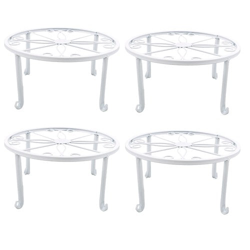 4PCS Plant Stand for Flower Pot Potted Holder Indoor Outdoor Metal 9in