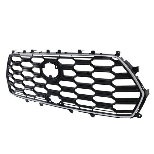 For Toyota Sequoia 2023-2024 Durable Black Chrome Front Bumper Upper Grille