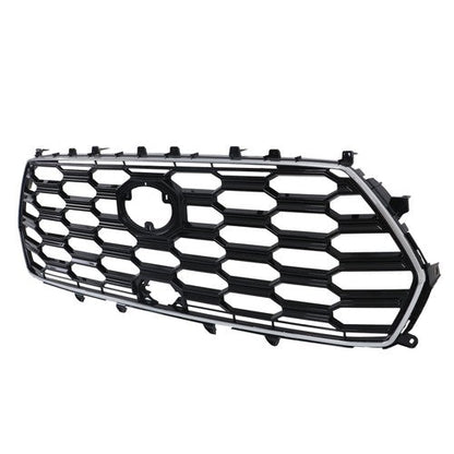 For Toyota Sequoia 2023-2024 Durable Black Chrome Front Bumper Upper Grille
