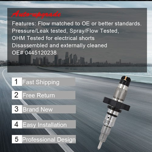 Diesel Fuel Injector Fit For 04-09 Dodge Ram  5.9L #0445120208