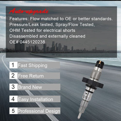 Diesel Fuel Injector Fit For 04-09 Dodge Ram  5.9L #0445120208