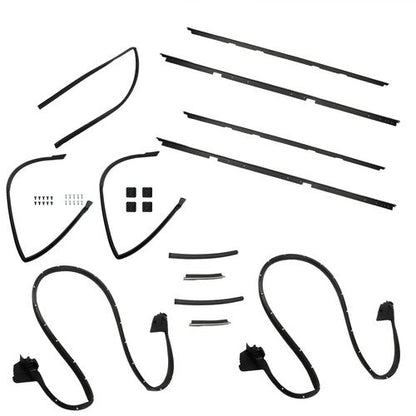 Suit For GMC Caballero 1978-1987 Door Tailgate Weatherstripping Seal Kit 17 pcs
