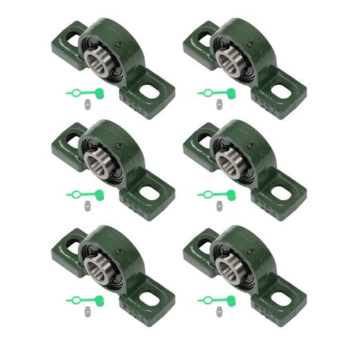 6× UCP204-12 Pillow Block Mounted Ball Bearing 3/4" Bore Cast Iron Base