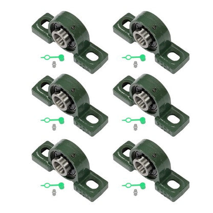 6× UCP204-12 Pillow Block Mounted Ball Bearing 3/4" Bore Cast Iron Base