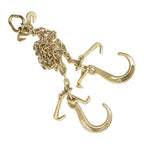 V-Chain Bridle w/8"Medium J Hooks,T- Hook&J-Hook w/ Grab Hooks 5/16''x3' G70