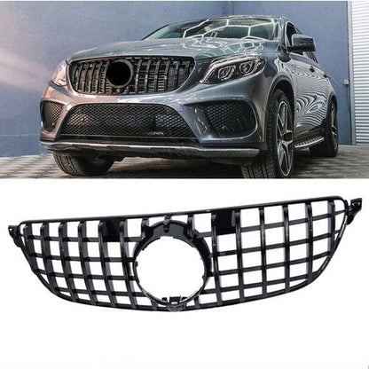 Glossy Black Grille For Mercedes Benz W166/C292 2016-2019 GLE350 W/camera hole