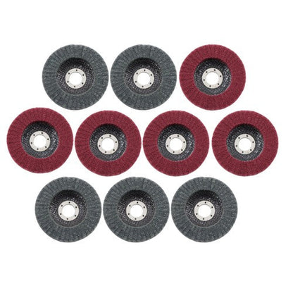 10 Pcs 4-1/2" Scour Flap Discs 320 & 600 Grit Sanding Discs for Angle Grinder