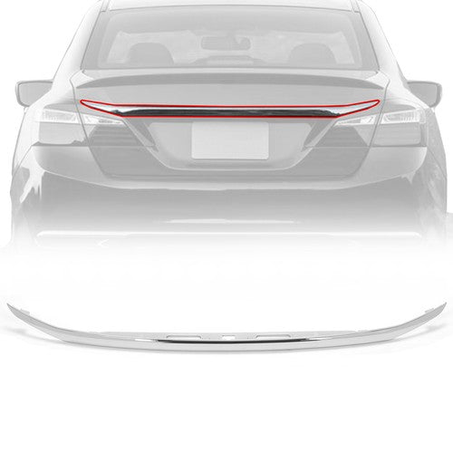 Rear License Garnish Chrome Trim Trunk Molding for 2016 2017 Honda Accord Sedan
