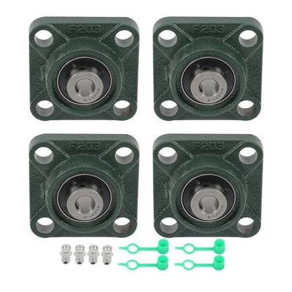 UCF201-8 1/2" Bore Pillow Block Flange Bearing 4 Bolt Solid Base (4PCS)