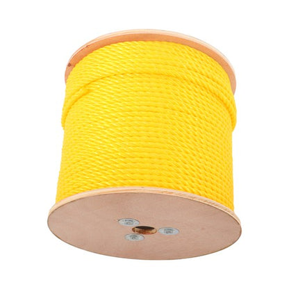1/4" x 600' Yellow Twisted Polypropylene Rope Heavy Duty Poly Ropes For Outdoor
