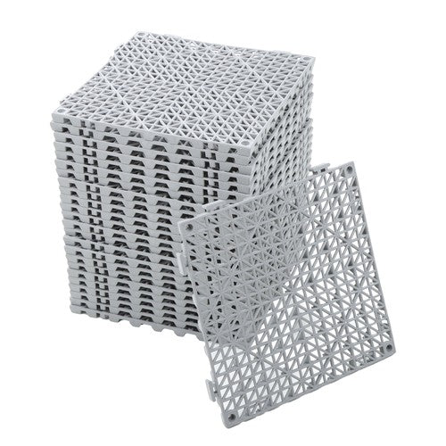 50PCS 12 x 12in Interlocking Drainage Floor Tiles Modular Interlocking Tile Gray