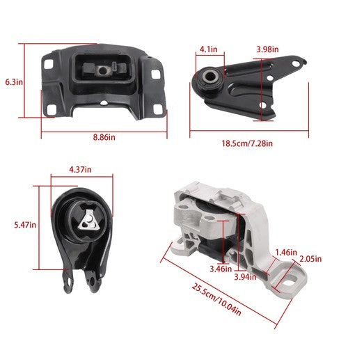 4pcs Motor & Trans Mounts Set A4402 A4404 A4405 A4418 For Mazda 3 2.0L 2004-2009