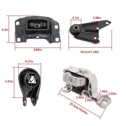 4pcs Motor & Trans Mounts Set A4402 A4404 A4405 A4418 For Mazda 3 2.0L 2004-2009