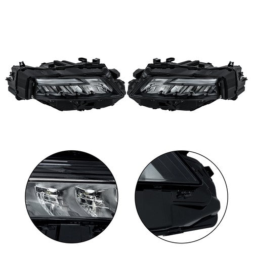 LH+RH Side Black Housing For Nissan Rogue 2021-2023 Headlights Replacement LED