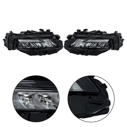 LH+RH Side Black Housing For Nissan Rogue 2021-2023 Headlights Replacement LED