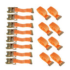 2 "x 20' 4000 lb E-Track Ratchet Straps Orange Heavy Duty Tie Downs New 8 Set