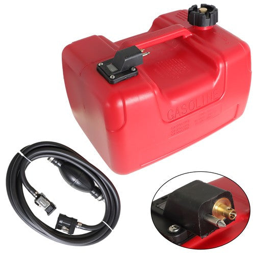 New 3 Gallon 12L Boat Fuel Tank Marine Outboard Motor Fuel Tank w/Connector US