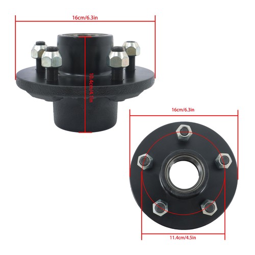 NEW Sets of 2 5-Lug 4.5" Trailer Wheel Hub Kits For 3500 lb #84 Trailer Axles