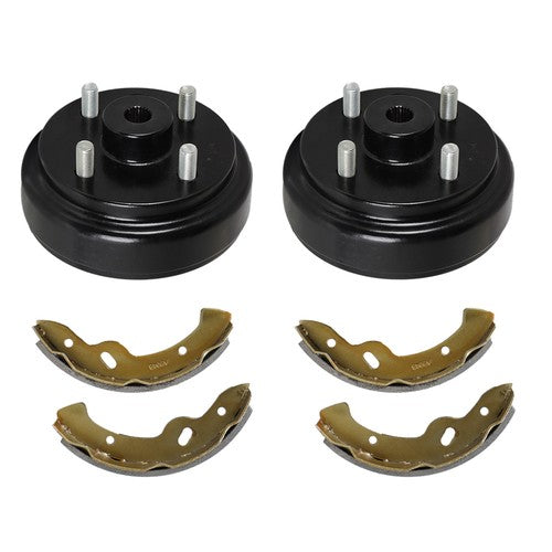 Rear Brake hub Drums Brake Shoe Kit For EZGO TXT Electric Golf Cart 96+ 70795G01