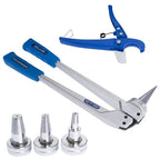 PEX Expansion Tool Kit Tube Expander with 1/2" 3/4" 1" Expander Heads Hard Case