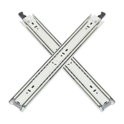 1 Pair of 18" Locking Drawer Slides Full Extension & Lock 150 lb Load Capacity