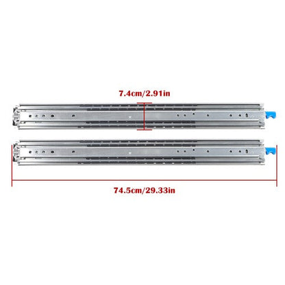 1 Pair With Lock Heavy Duty Drawer Slides 28 Inch 500 Lbs Extension Rails Rail