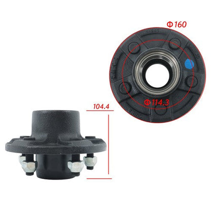 2 Sets of For 5-lug 4.5-inch wheel hub kits and 8.25'' Round #84 Spindles NEW