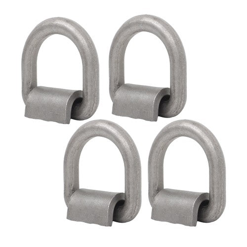 4 Pack 3/4" Heavy Duty Weld On Forged D Rings with Welding Clips, 26,500 lbs