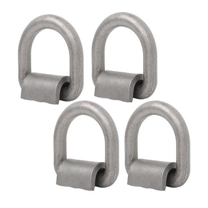 4 Pack 3/4" Heavy Duty Weld On Forged D Rings with Welding Clips, 26,500 lbs