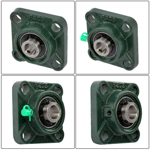 4pcs UCF202-10 Pillow Block Bearing 5/8" Bore 4-Bolt Self-Aligning Solid Base