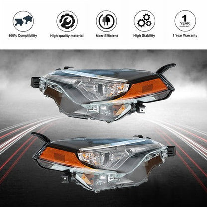 For Toyota Corolla L Le Eco 2017-2019 Headlight Projector Set Halogen L+R Clear