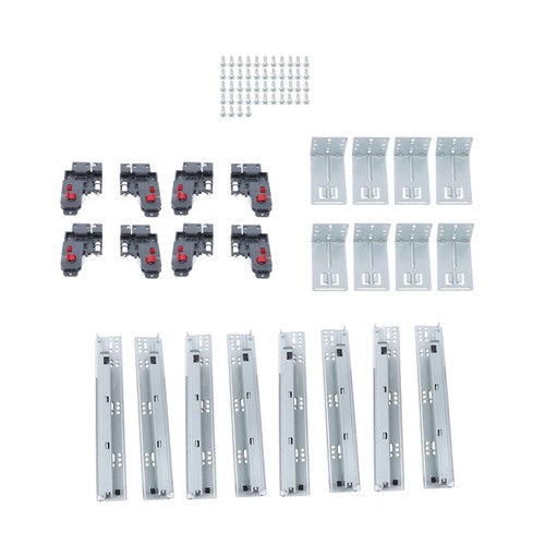 4 Pairs Undermount Drawer Slides 12 inch Undermount Soft Close Drawer Slides