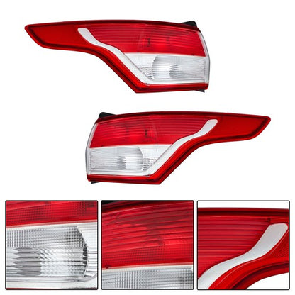 2pcs Left+Right Red Rear Tail Light Brake Lamp For Ford Escape 2013-2016 Halogen